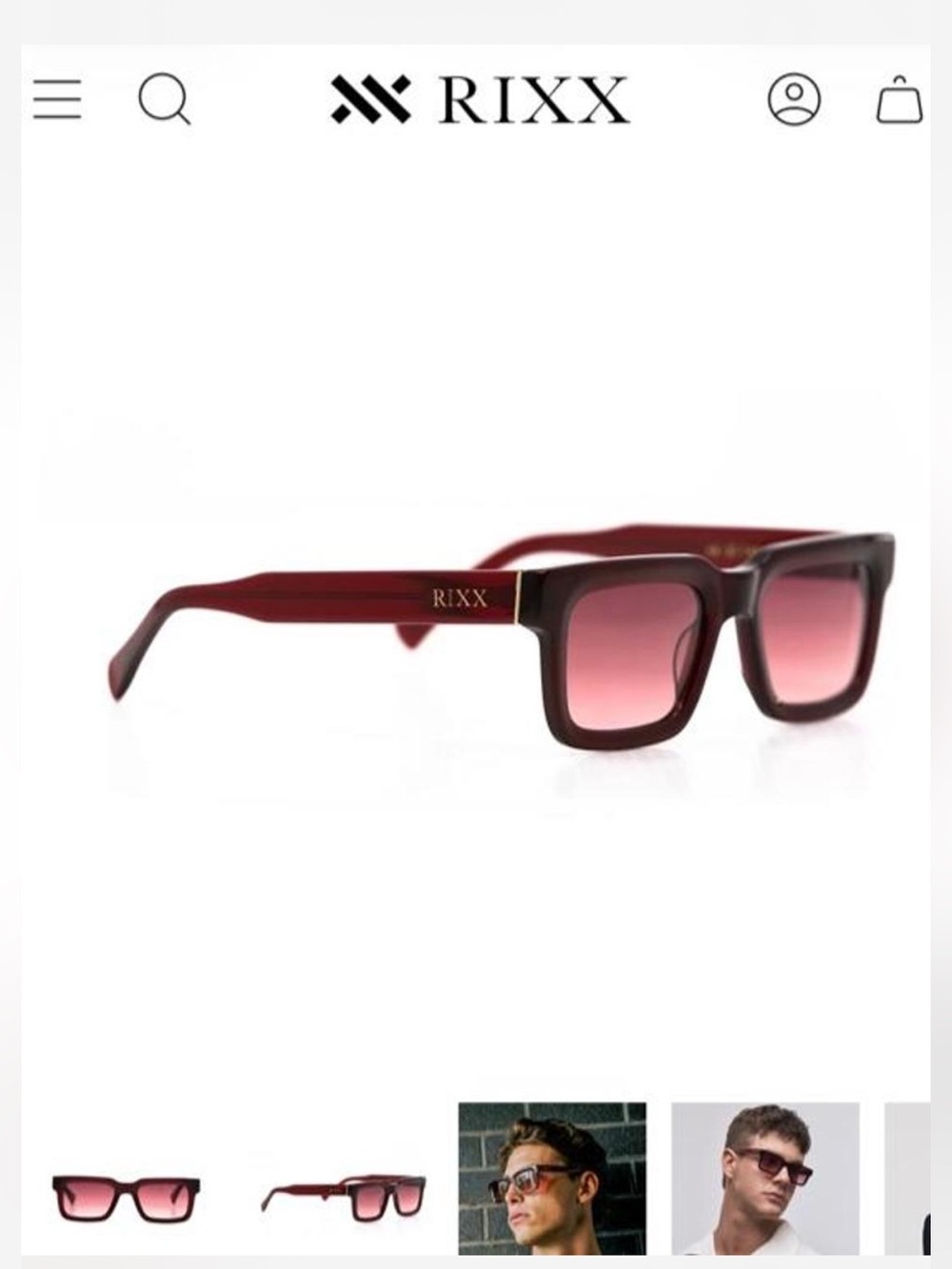 Rixx SoHo Cherry Rectangular Sunglasses